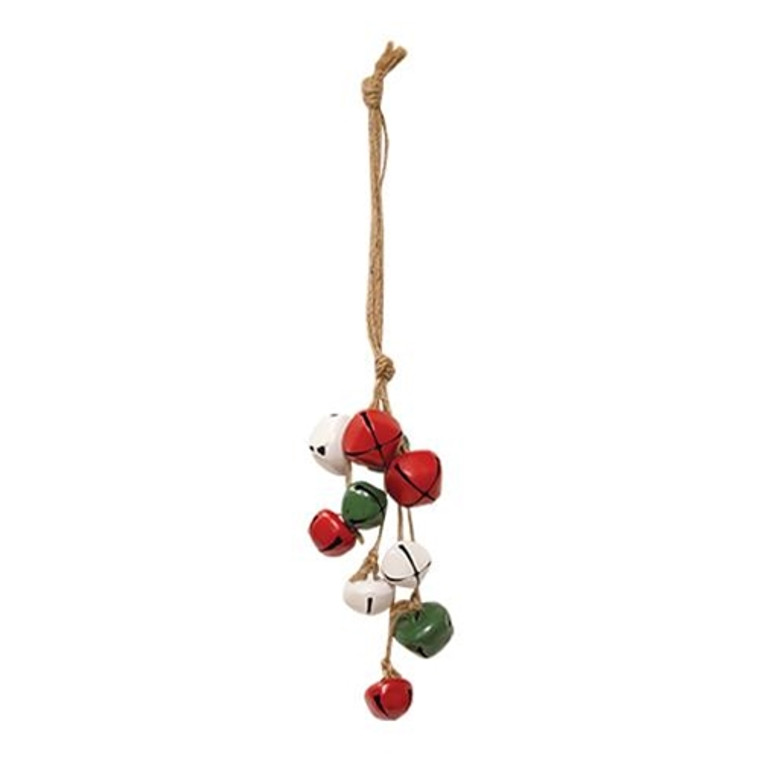 Sm Red/Grn/Wht Bell Ornament GRJA3027 By CWI Gifts