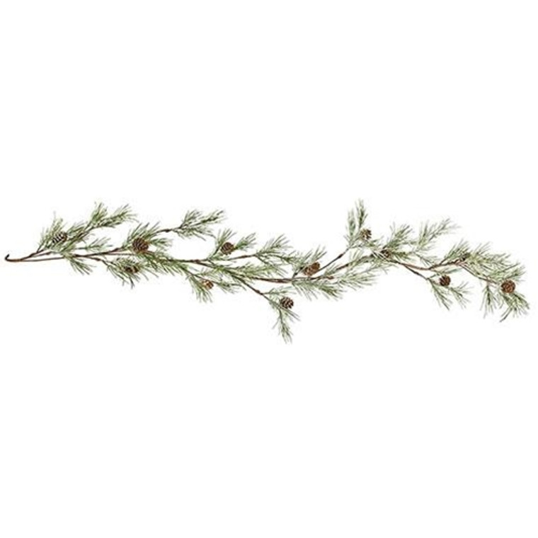 Glittered Woodland Pine Garland 48" GRJA4240 By CWI Gifts