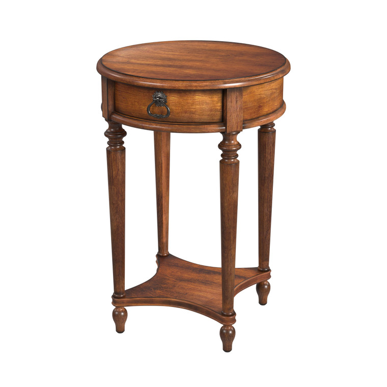 Butler Jules 1-Drawer Round End Table, Antique Cherry, Brown 2096011 "Special"
