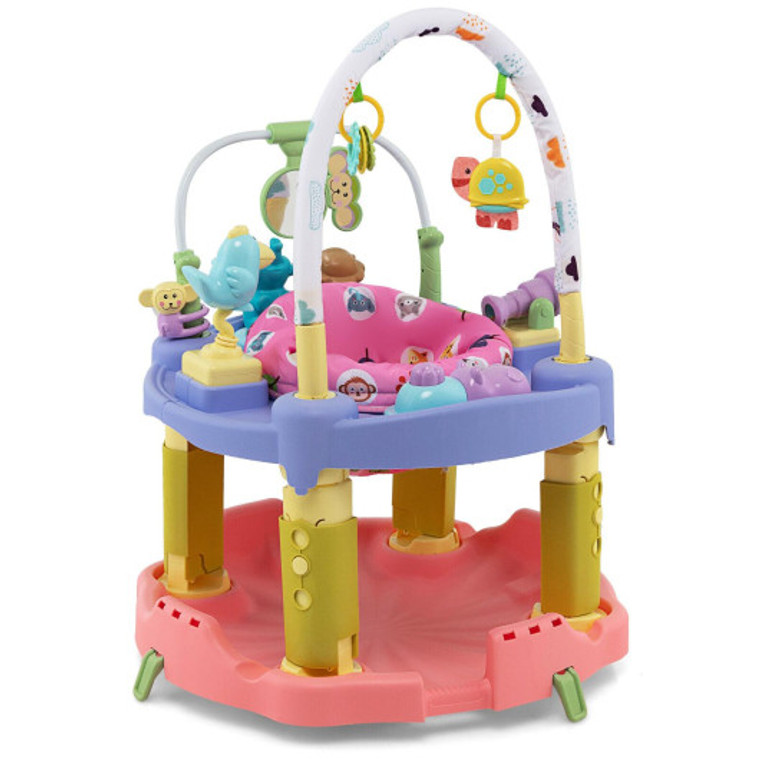 3-In-1 Baby Activity Center With 3-Position For 0-24 Months-Pink TM10012PI
