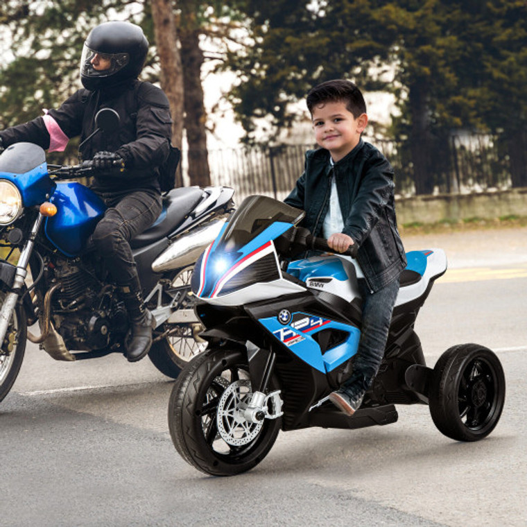 12V Licensed Bmw Kids Motorcycle Ride-On Toy For 37-96 Months Old Kids-Blue TQ10107US-BL
