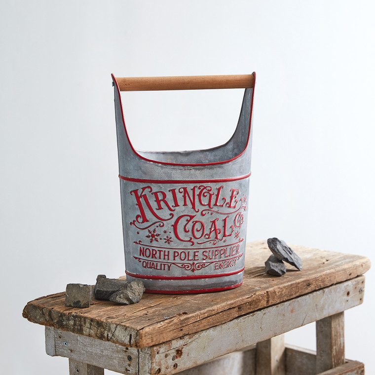 CTW Home Kringle Coal Bucket with Wooden Handle 440236