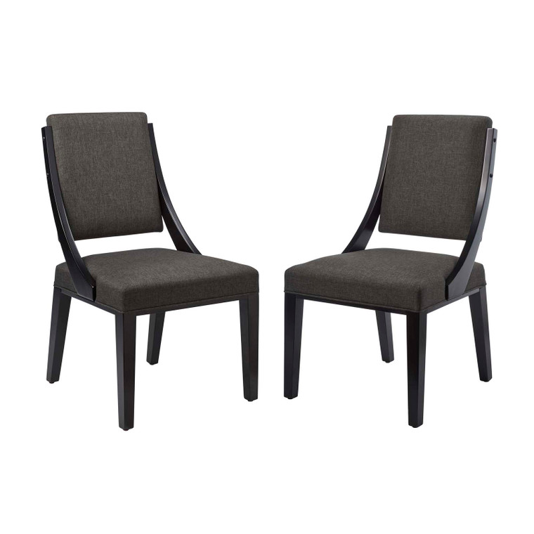 Cambridge Upholstered Fabric Dining Chairs - Set Of 2 - Gray EEI-4553-GRY By Modway Furniture