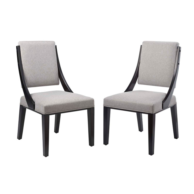Cambridge Upholstered Fabric Dining Chairs - Set Of 2 - Light Gray EEI-4553-LGR By Modway Furniture