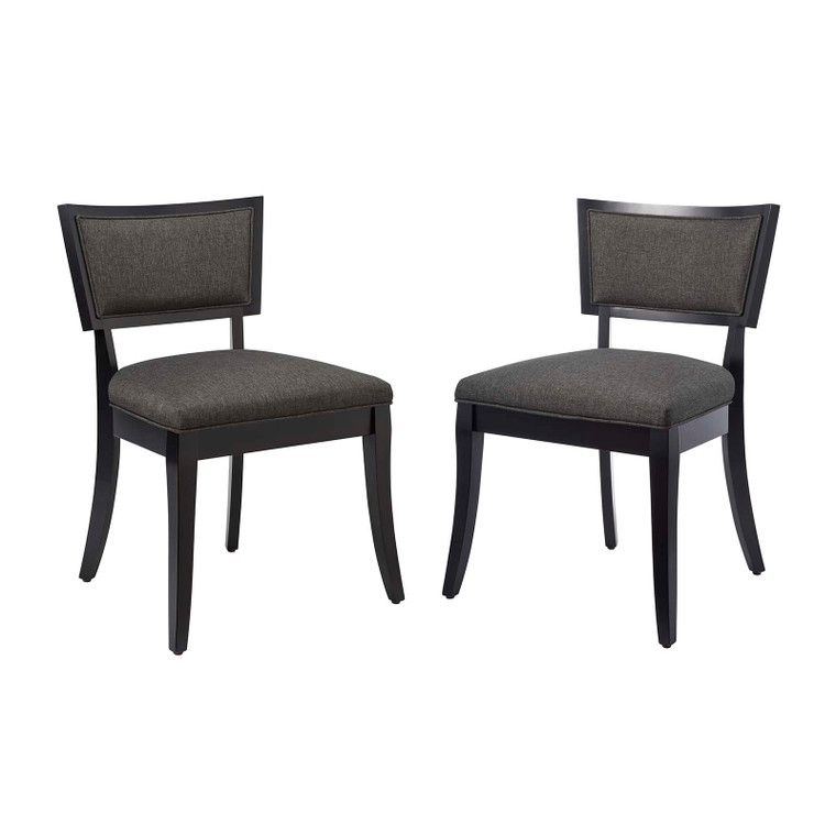 Pristine Upholstered Fabric Dining Chairs - Set Of 2 - Gray EEI-4557-GRY By Modway Furniture