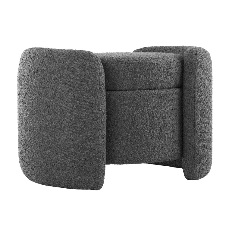 Nebula Boucle Upholstered Ottoman - Charcoal EEI-5561-CHA By Modway Furniture