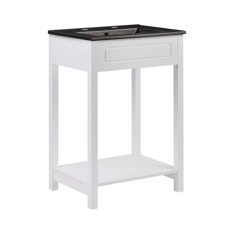 Altura 24" Bathroom Vanity - White Black EEI-5798-WHI-BLK By Modway Furniture