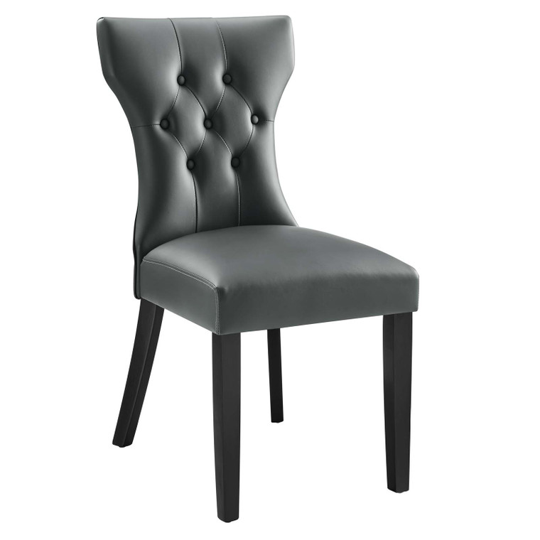 Silhouette Dining Vinyl Side Chair - Gray EEI-812-GRY By Modway Furniture