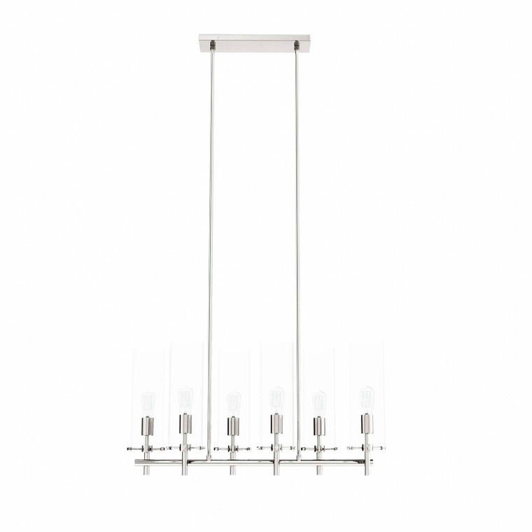 Skylark 6-Light Chandelier - Clear Polished Nickel EEI-5651-CLR-PON By Modway Furniture