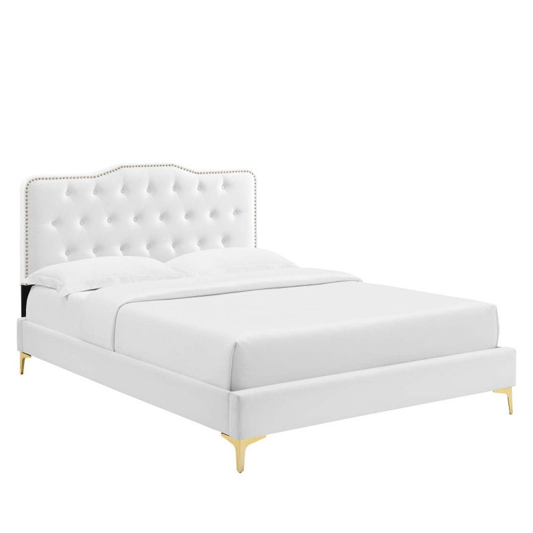 Amber Full Platform Bed - White MOD-6781-WHI By Modway Furniture