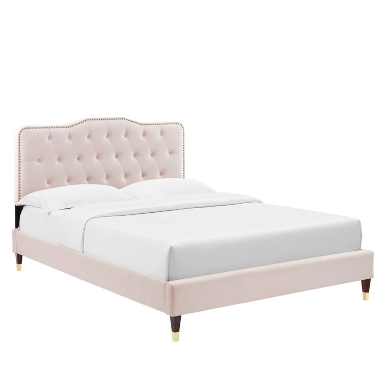 Amber King Platform Bed - Pink MOD-6785-PNK By Modway Furniture