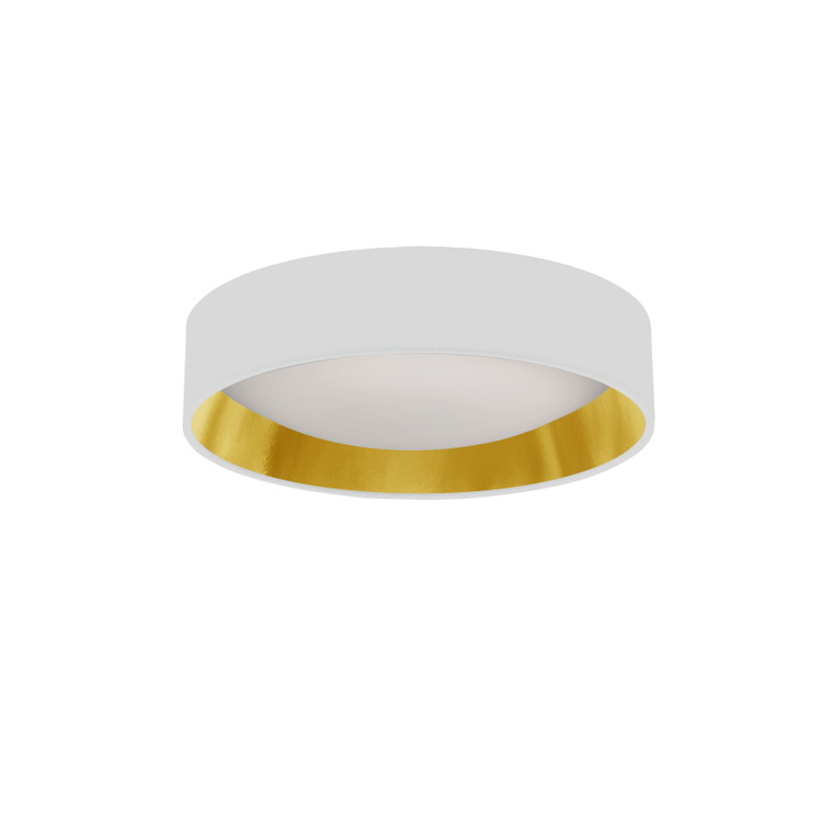 Dainolite 11" Flush Mount, White/Gold Shade CFLD-1114-692