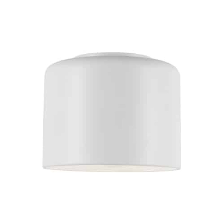 Dainolite 1 Light Incandescent Flush Mount, Metal White Shade EMI-81FH-MW