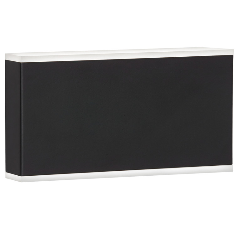 Dainolite 20 Wattage Wall Sconce, Metal Black With Frosted Acrylic Diffuser EMY-105-20W-MB