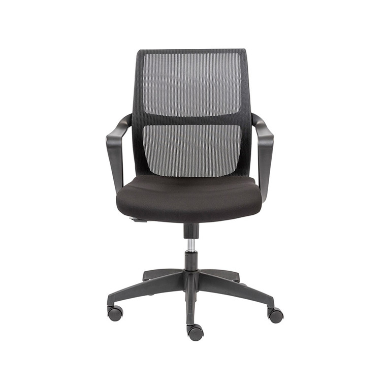 Homeroots Black Ergo Mesh Adjustable Rolling Office Chair 400785