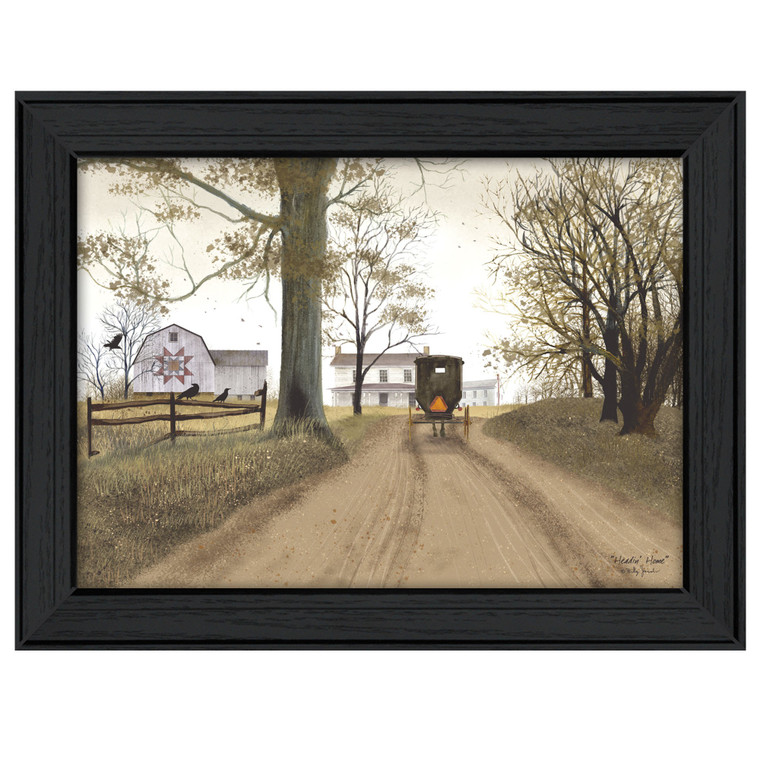 Homeroots Headin Home 6 Black Framed Print Wall Art 404591