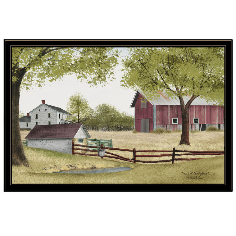 Homeroots The Old Spring House 6 Black Framed Print Wall Art 404610