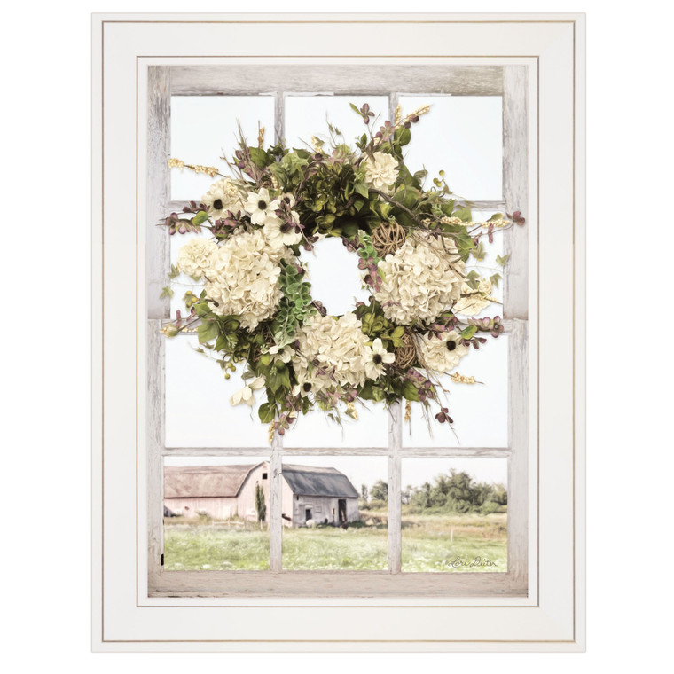 Homeroots Pleasant View 2 White Framed Print Wall Art 404995