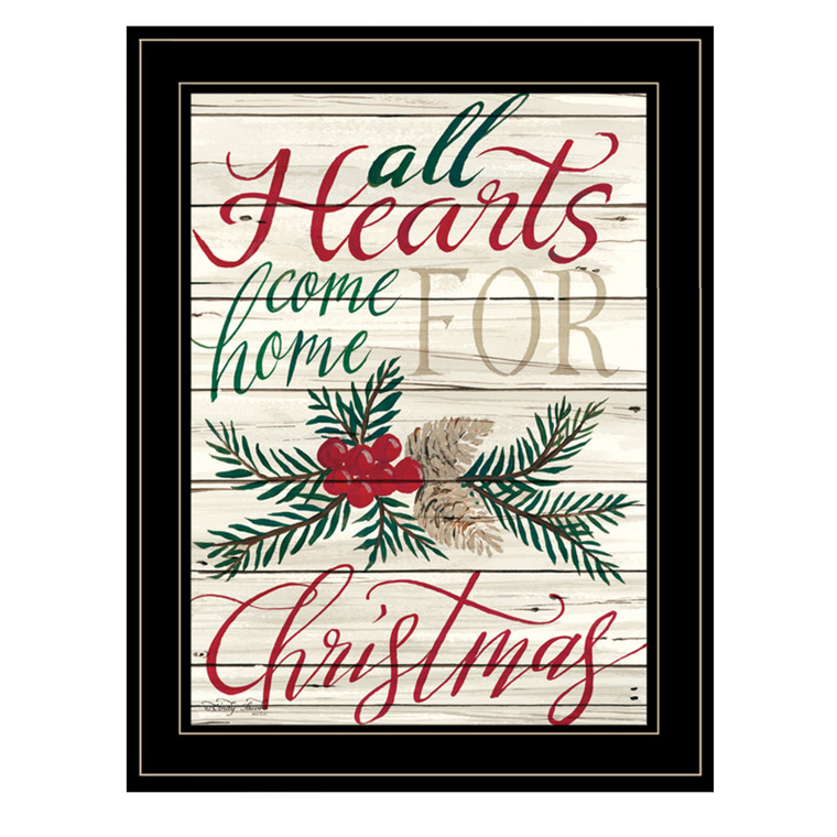 Homeroots Home For Christmas 2 Black Framed Print Wall Art 407325