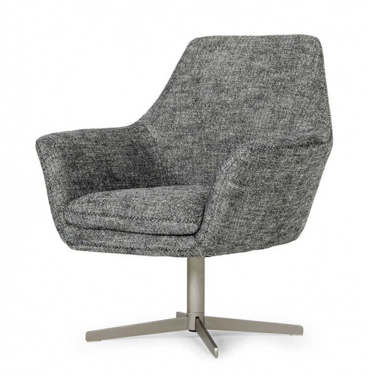 Homeroots Industrial Dark Grey Chair With Metal Swivel 473834