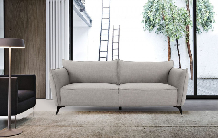 Homeroots Contemporary 91" Grey Fabric Sofa 480923