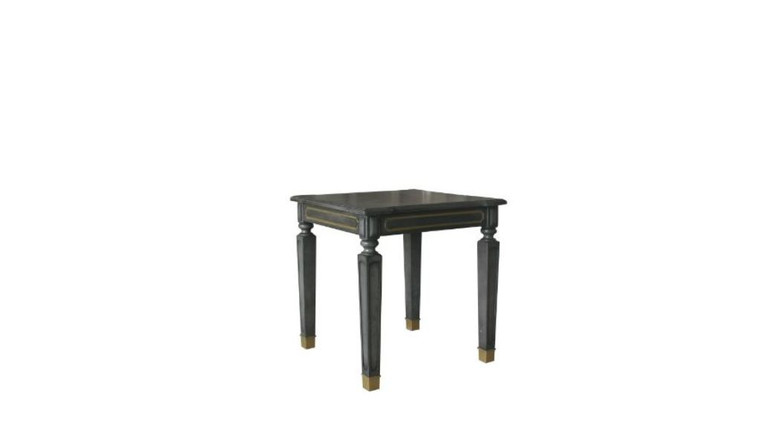 Homeroots 24" Gold And Tobacco Manufactured Wood Square End Table 485879