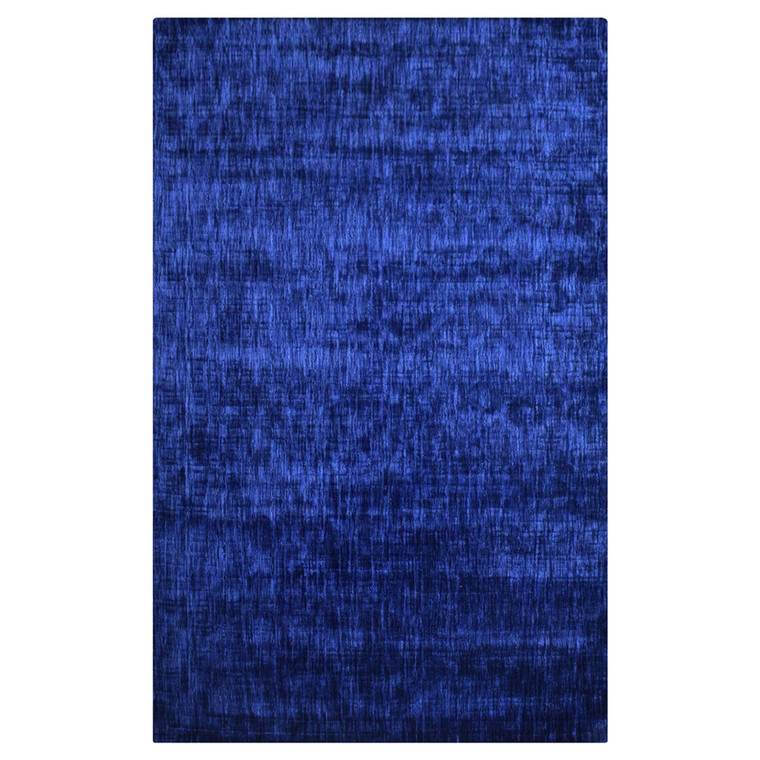 Homeroots 5' X 8' Navy Blue Abstract Handmade Stain Resistant Area Rug 486805