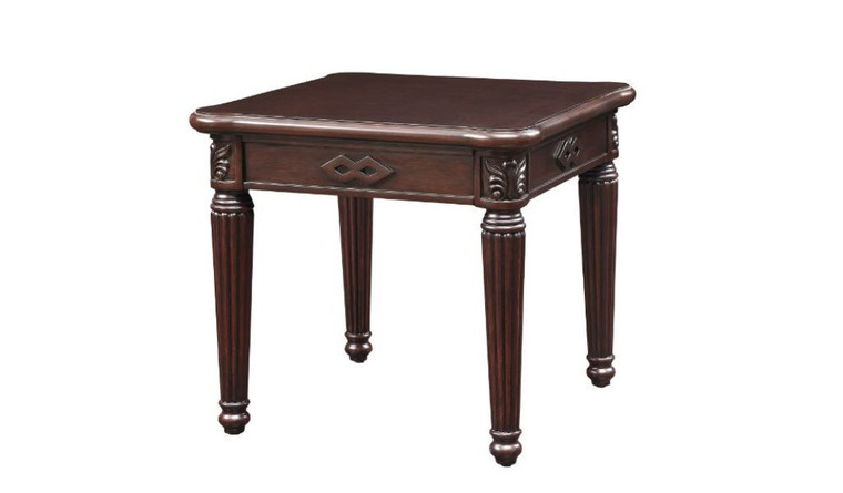 Homeroots 24" Espresso Solid Wood And Manufactured Wood Square End Table 488081
