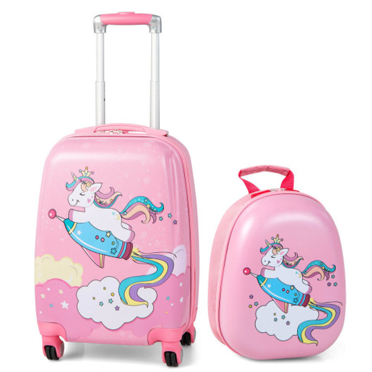 2 Pieces 18 Inch Kids Luggage Set With 12 Inch Backpack BN10006