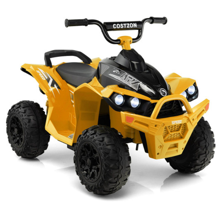 12V Kids Ride On Atv With High/Low Speed And Comfortable Seat-Yellow TQ10122US-YW