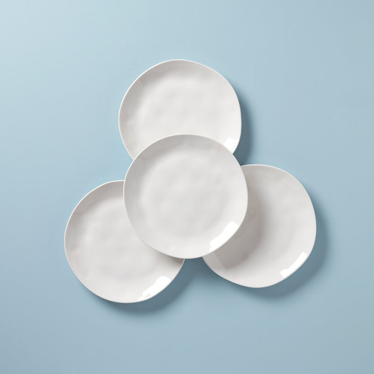 Lenox Bay Colors Dinnerware Dinner Plates Set Of 4, White 894676