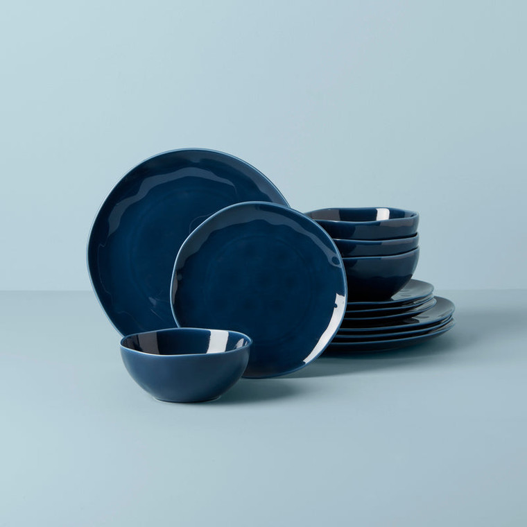 Lenox Bay Colors Dinnerware 12-Piece Set, Blue 894887