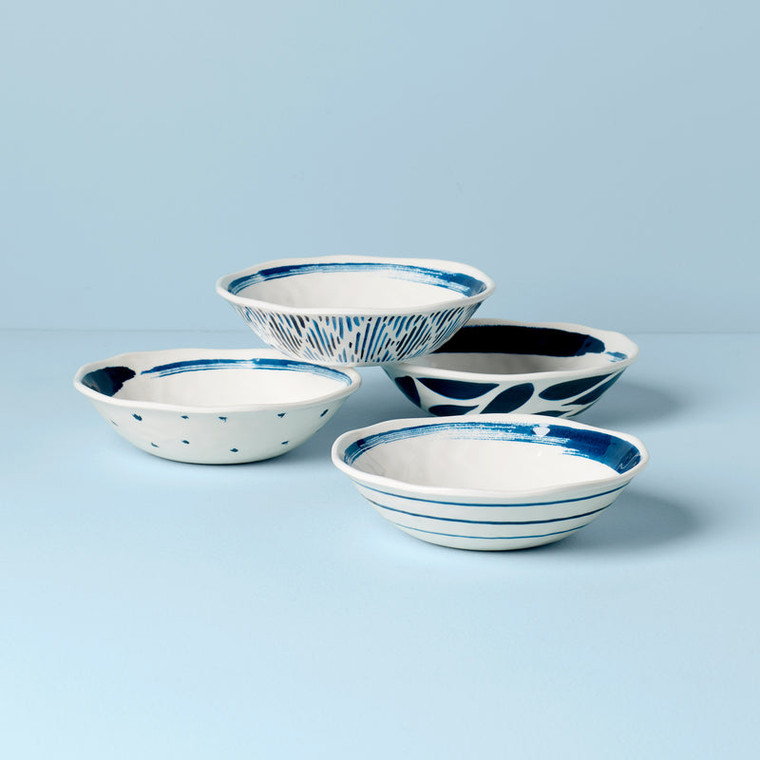 Lenox Blue Bay Melamine Dinnerware All Purpose Bowl, Set Of 4, Assort 895236