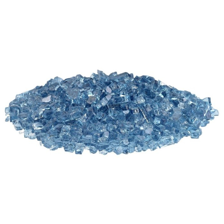 1/4" Pacific Blue Fire Glass 10 lbs (Bag) AFF-PABL-10 By American Fireglass