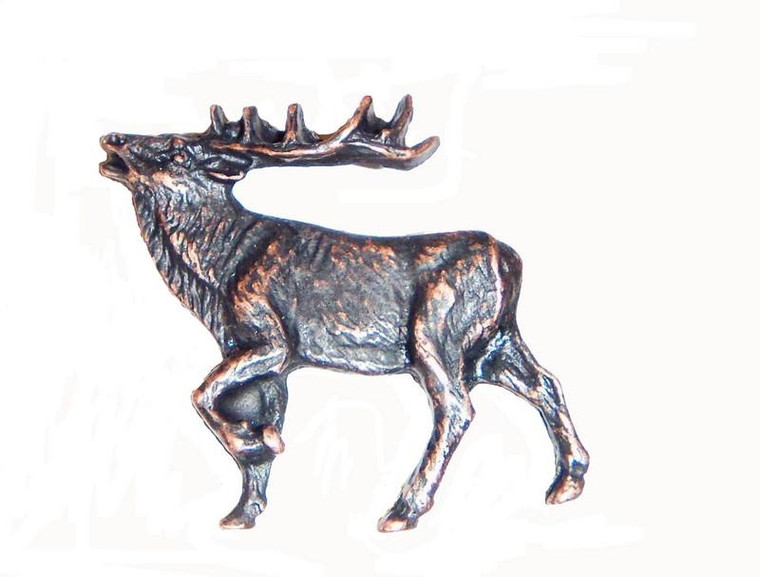 051-ORB Walking Elk Left Facing cabinet Knob - Oil Rubbed Bronze