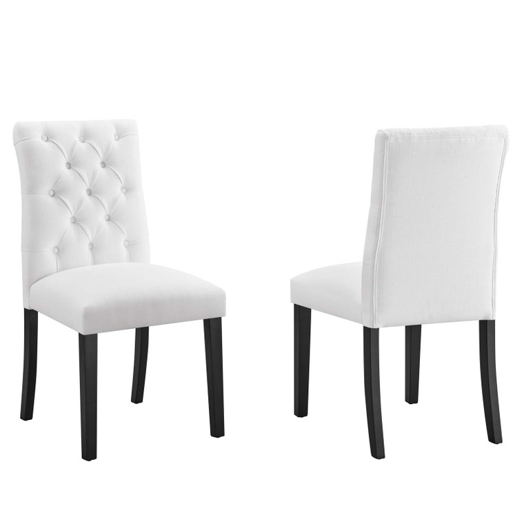 Duchess Dining Chair Fabric Set Of 2 - White EEI-3474-WHI By Modway Furniture