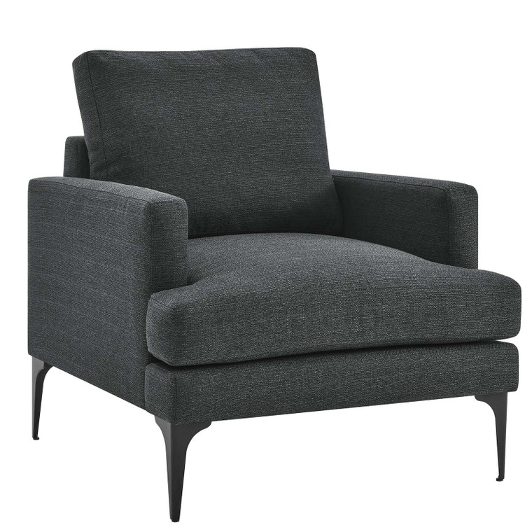 Evermore Upholstered Fabric Armchair - Gray EEI-6003-DOR By Modway Furniture