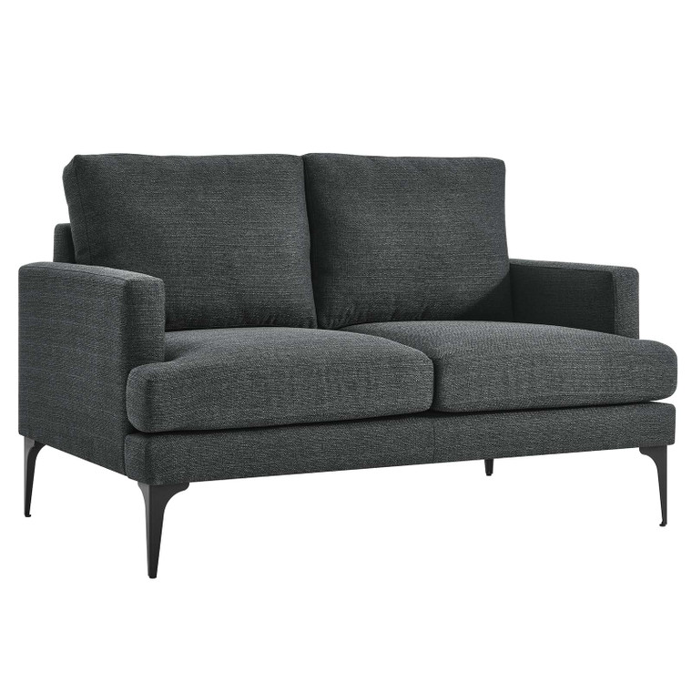 Evermore Upholstered Fabric Loveseat - Gray EEI-6006-DOR By Modway Furniture