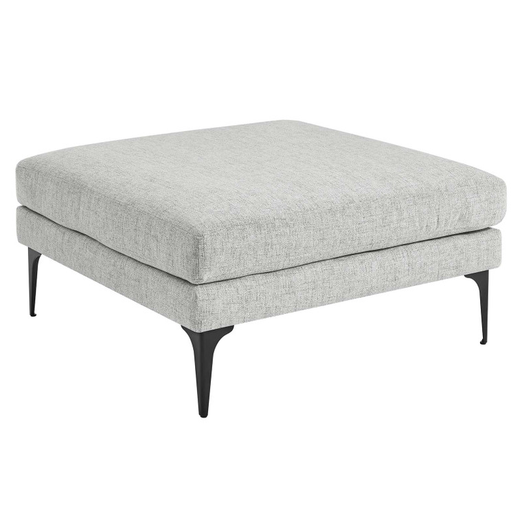 Evermore Upholstered Fabric Ottoman - Light Gray EEI-6015-LGR By Modway Furniture
