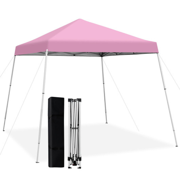 10 X 10 Feet Outdoor Instant Pop-Up Canopy With Carrying Bag-Pink NP10848PI