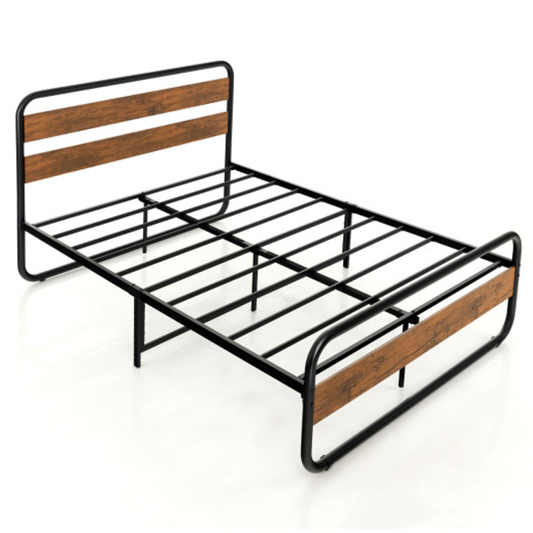 Arc Platform Bed With Headboard And Footboard-Full Size HU10244NA-F