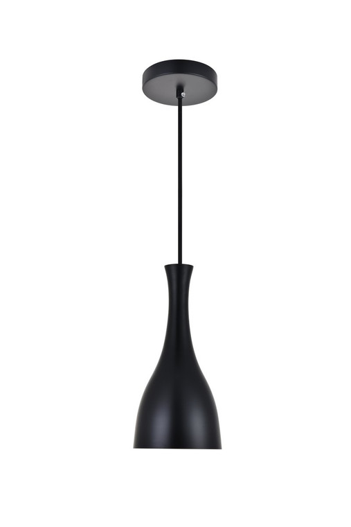 Elegant Aiken 1 Light Black Pendant LD2407BK