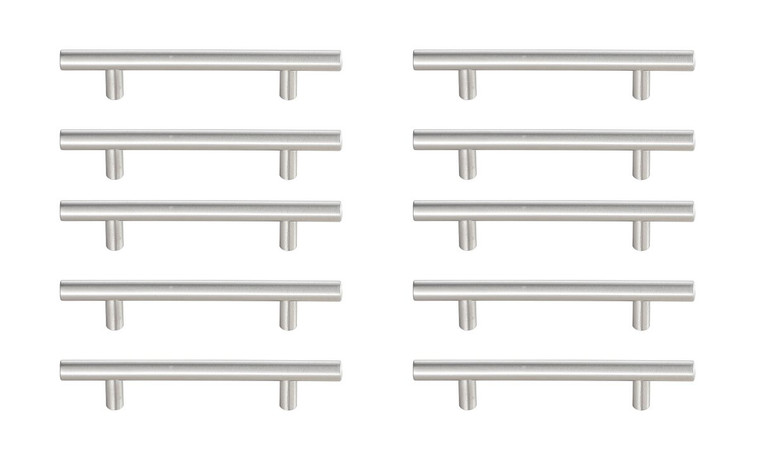 Elegant Quinn 4" Center To Center Brushed Nickel Bar Pull Multipack (Set Of 10) PL400-4-NK-10PK