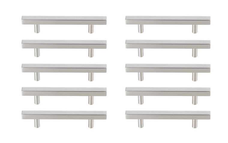 Elegant Dior 4" Center To Center Brushed Nickel Bar Pull Multipack (Set Of 10) PL402-4-NK-10PK