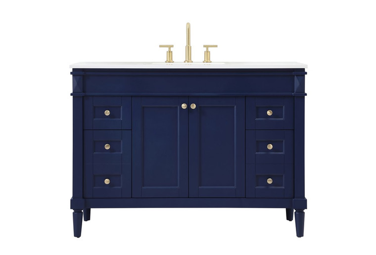 Elegant 48 Inch Single Bathroom Vanity In Blue VF31848BL