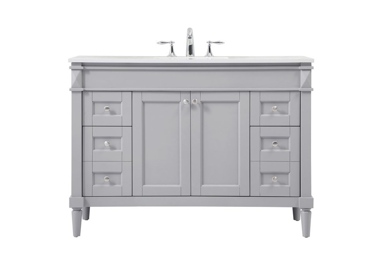 Elegant 48 Inch Single Bathroom Vanity In Grey VF31848GR
