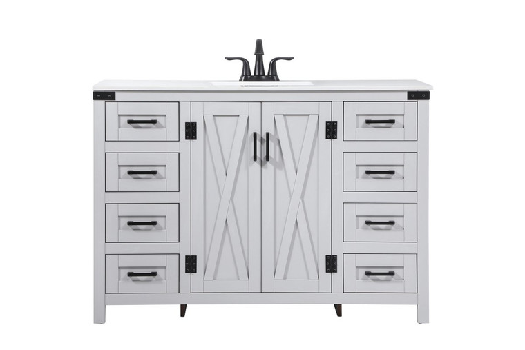 Elegant 48 Inch Single Bathroom Vanity In Grey VF90248GR