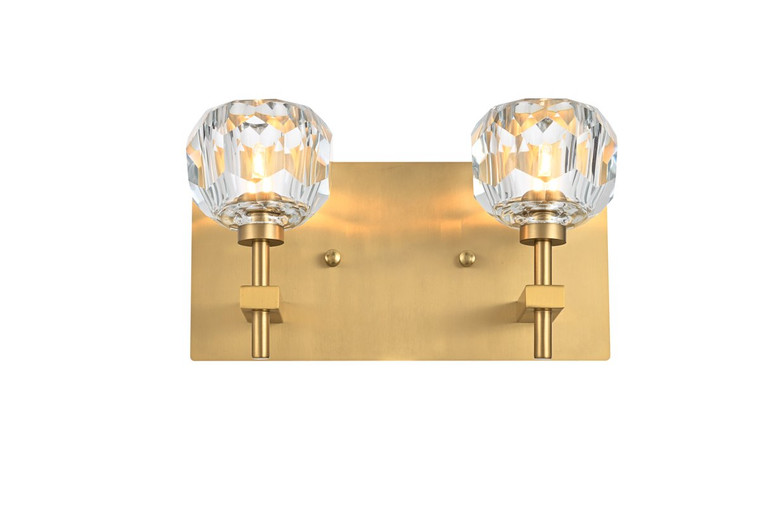 Elegant Graham 2 Light Wall Sconce In Gold 3509W11G