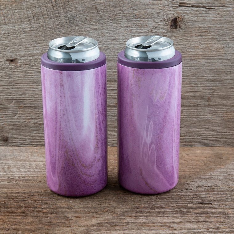 Lenox Insulated Purple Geo Slim Can Cooler Each (Pack Of 2) ECW9195PCBWFDS