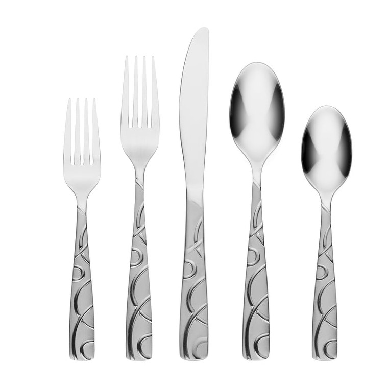 Lenox Conquest Sand 18/0 Flatware 45-Piece With Buf 256145CSLG1